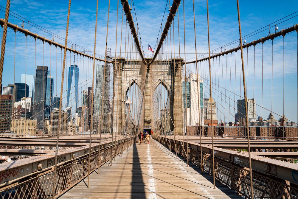 view of the brooklyn bridge in new york
